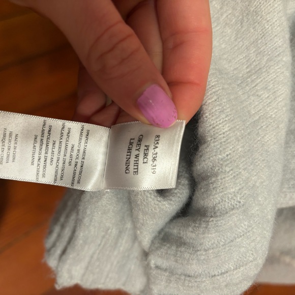 Rails Perci Crewneck Sweater Gray White Lightning cashmere - Picture 4 of 5